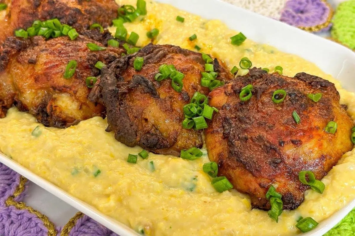 Frango com creme de milho muito gostoso e o melhor de tudo é