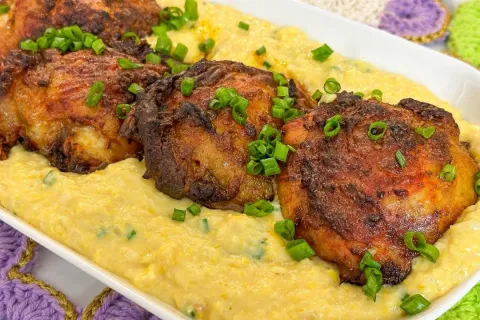 Frango com creme de milho muito gostoso e o melhor de tudo é