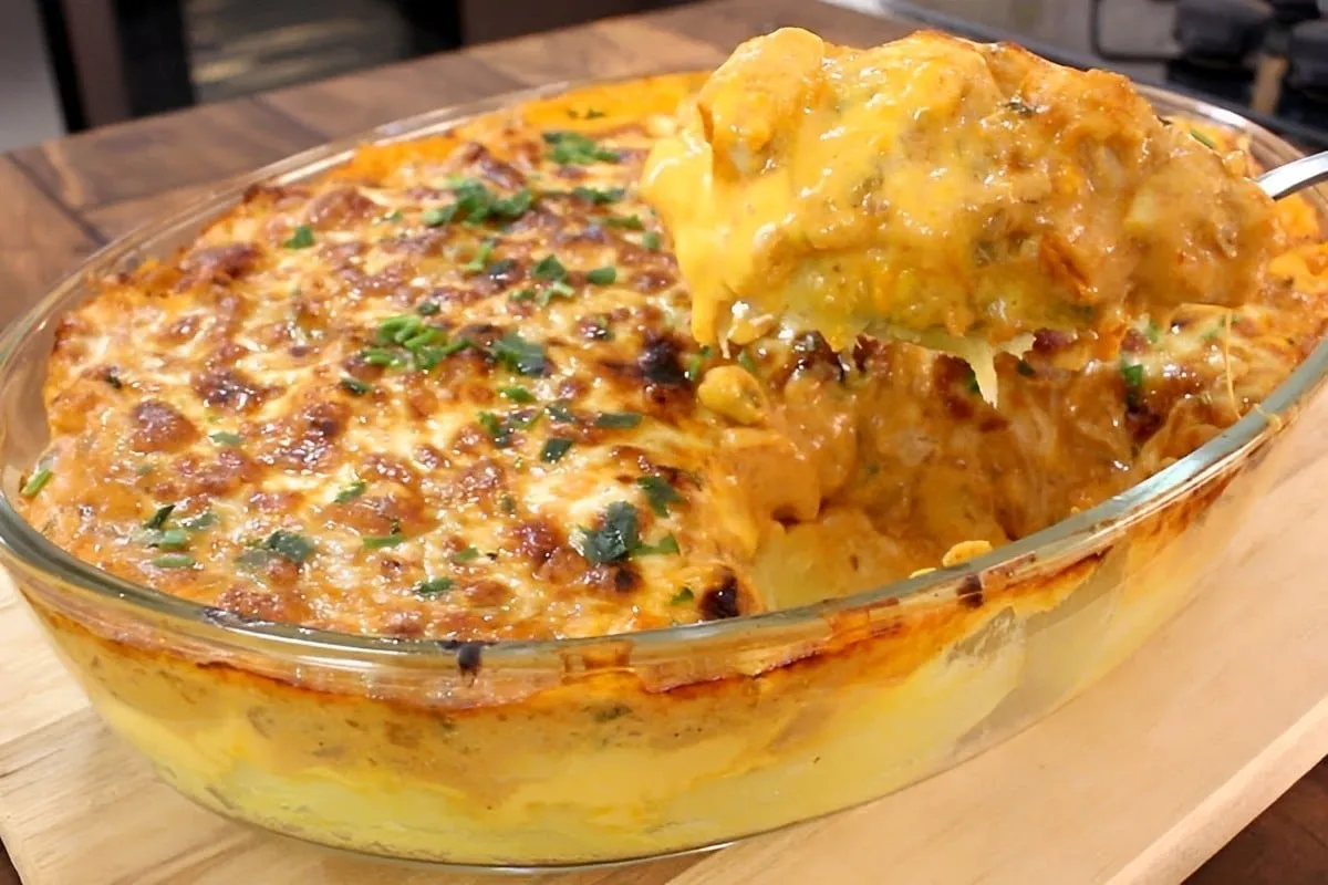 Frango com mandioca gratinado assado uma receita cremosa del