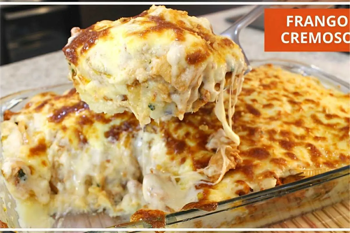 Frango cremoso fica maravilhoso o mais gostoso que sua famíl