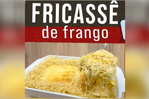 Fricassê de frango cremoso e muito simples de preparar, para