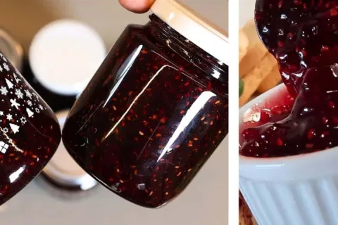 Geleia de frutas vermelhas caseira, perfeita para servir com