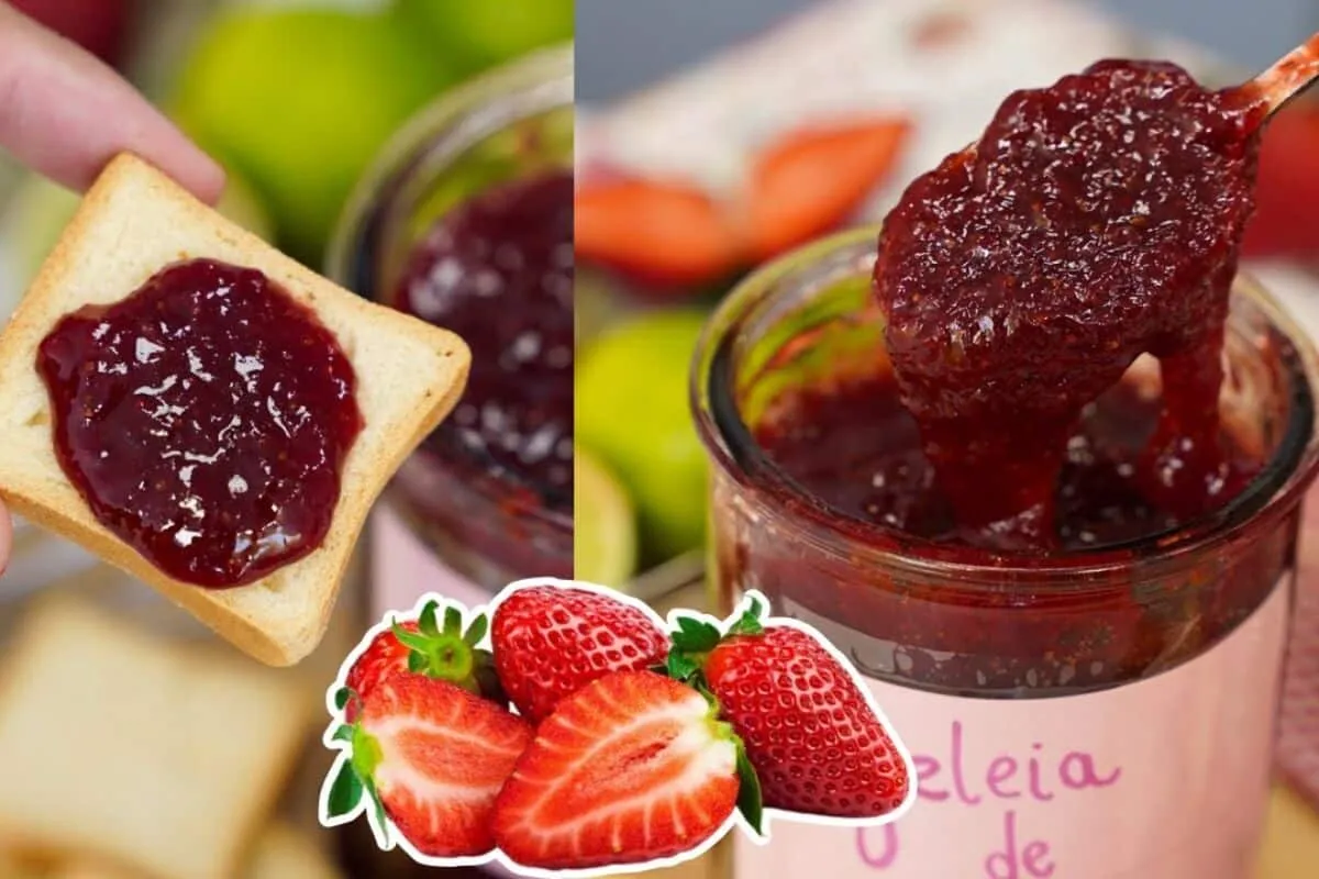 Geleia de morango caseira ideal seu lanches e sobremesas fic