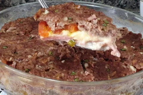 Hamburgão de forno muito fácil e delicioso, para um lanche e