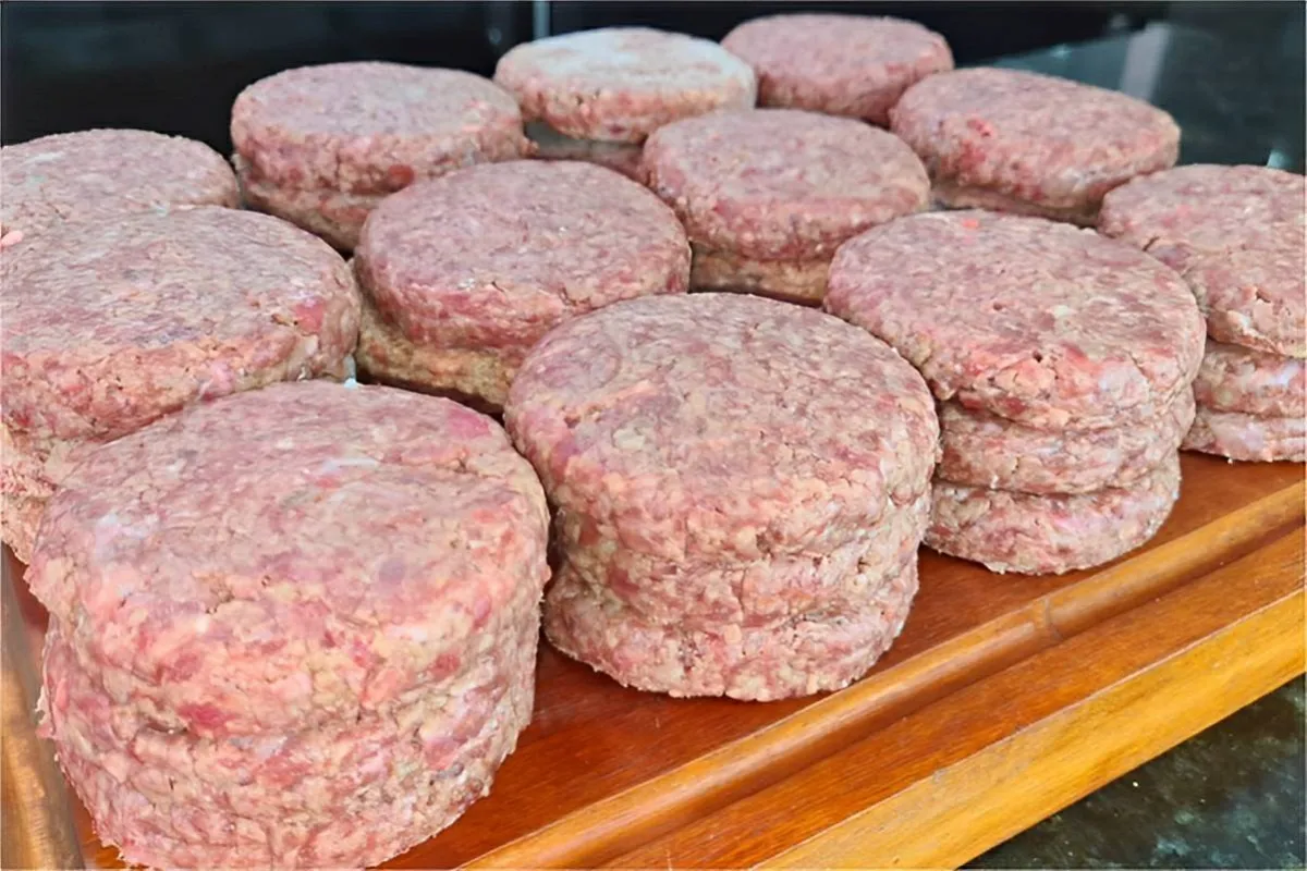 Hambúrguer artesanal suculento econômico e delicioso feito c