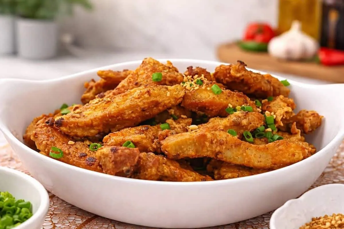 Isca de frango crocante deliciosa, que não precisa empanar e