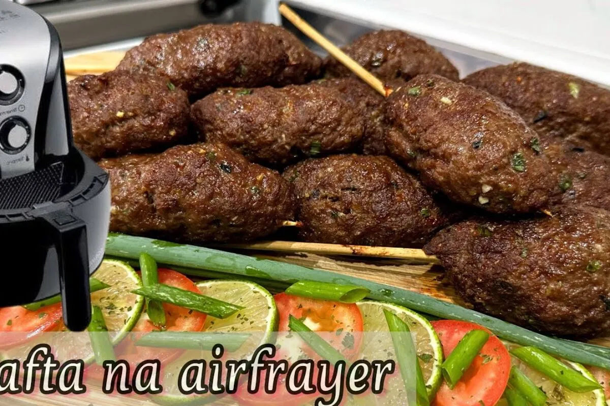 Kafta na air fryer, uma carne bem temperadinha e suculenta q