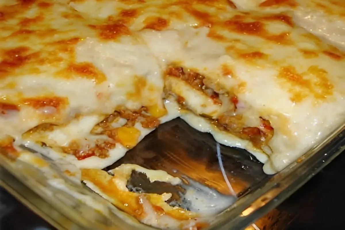 Lasanha com massa de panqueca leve e fácil de fazer todos vã