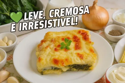 Lasanha de espinafre cremosa: ninguém vai acreditar que essa