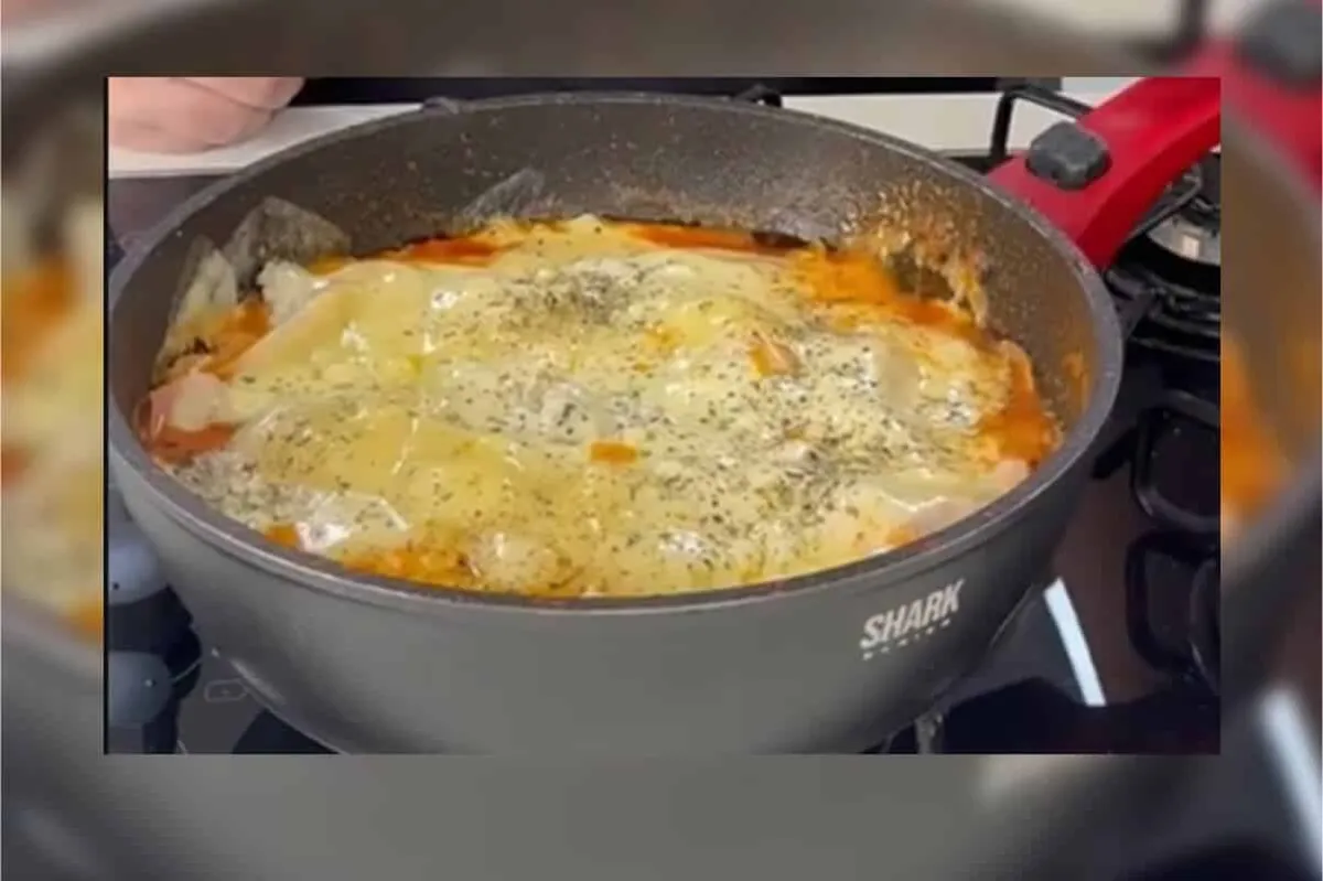 Lasanha de frigideira deliciosa que você deixa pronta rapidi