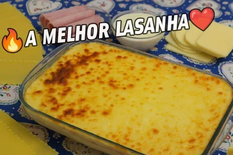 Lasanha de presunto e queijo: o prato cremoso com molho bran
