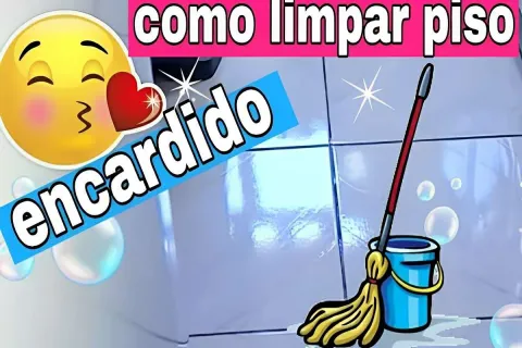 Limpador de piso encardido com ingredientes simples e result