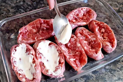 Linguiça recheada no forno um prato econômico e delicioso pa