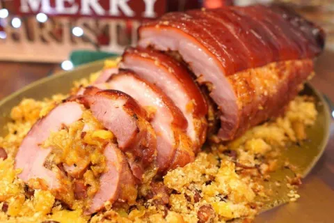 Lombo de natal recheado: veja o segredo para ficar molhadinh