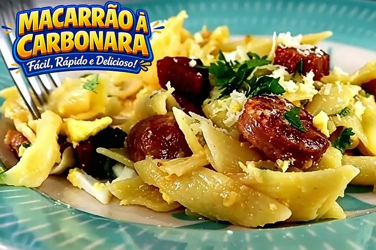 Macarrão a carbonara, uma receita tradicional da família sup