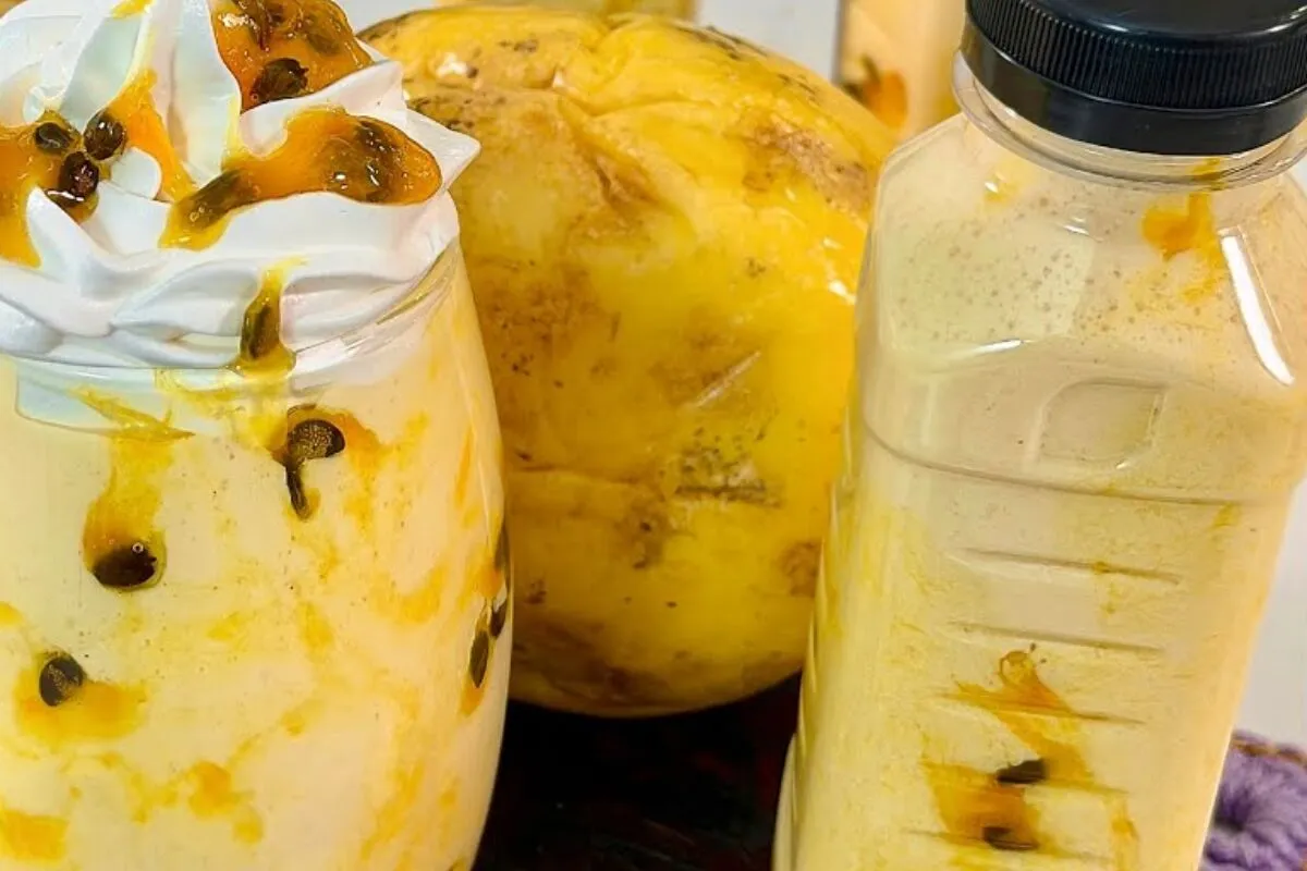 Maracujá cremoso ao leite feito no liquidificador, perfeito