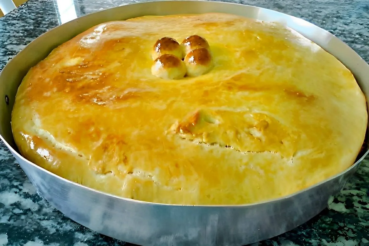 Massa para torta de frango com fermento de pão macia e delic
