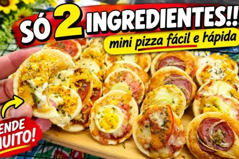Mini pizza caseira super fácil, rápida e que rende muito, id