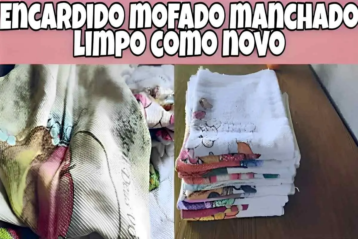 Misturinha caseira para tirar manchas de panos de prato com