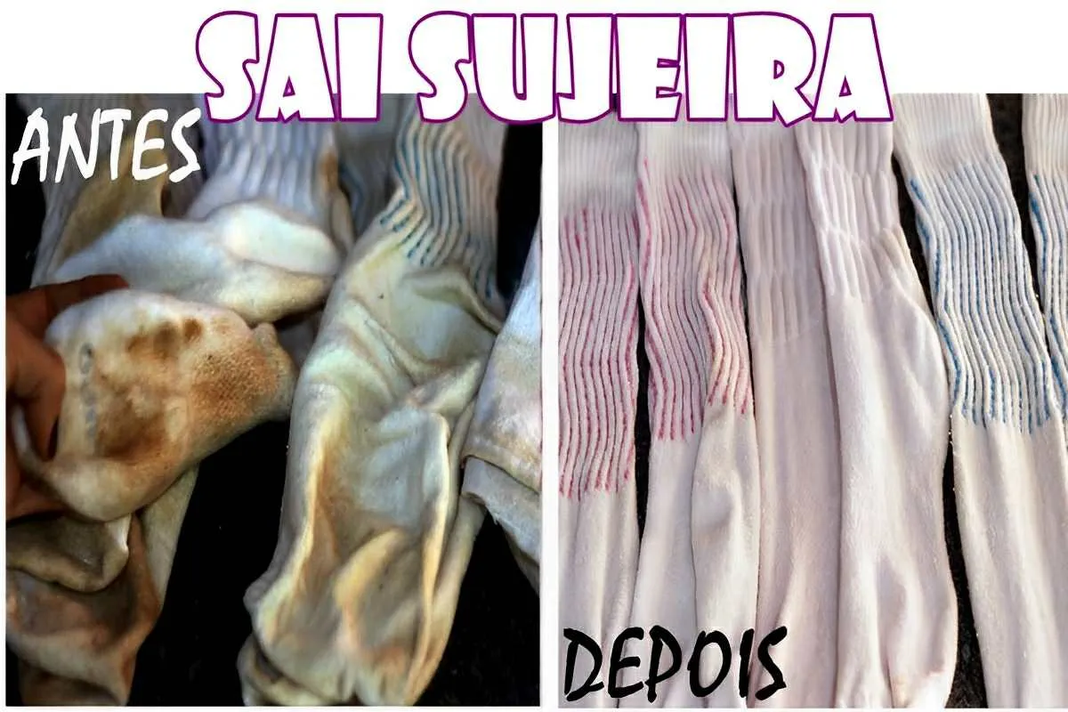 Misturinha para recuperar meias encardidas usando ingredient