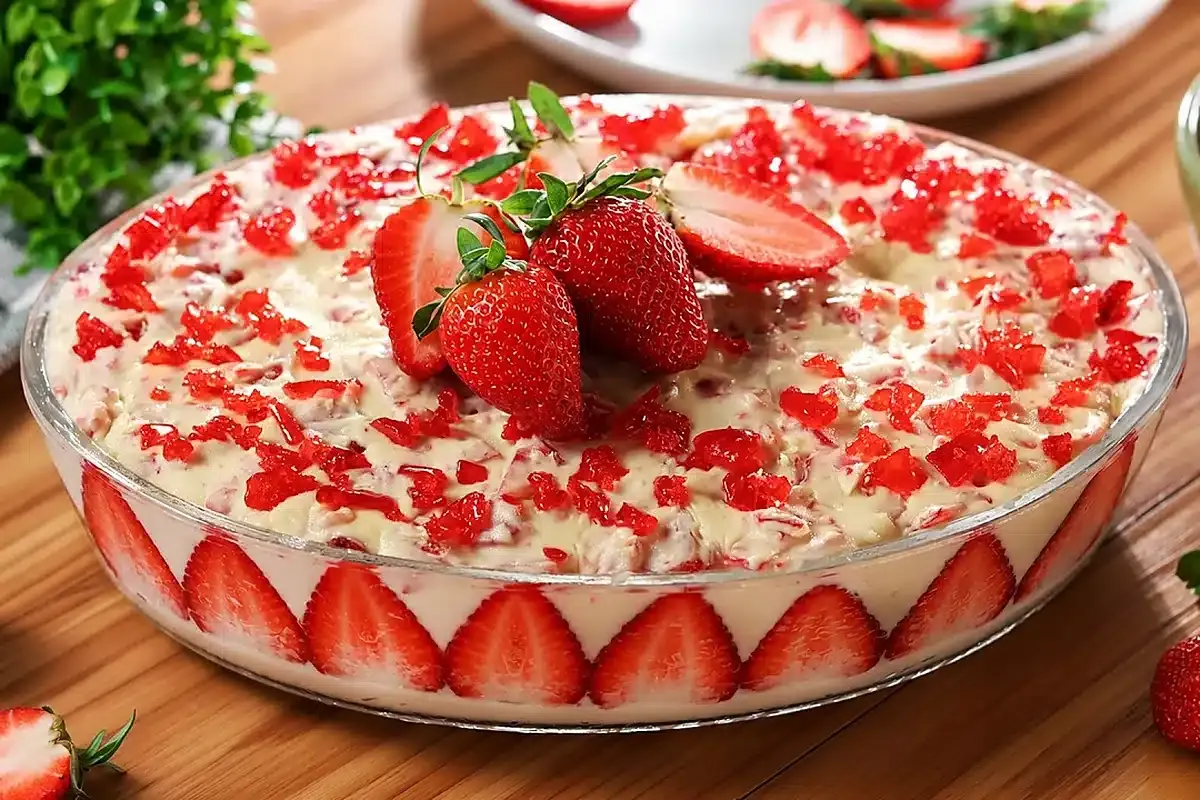 Morango cravejado de travessa com casquinha crocante de choc