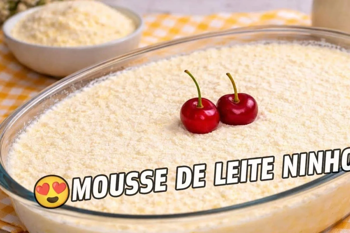 Mousse de leite ninho, uma sobremesa apaixonante, que fica c