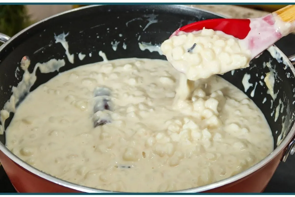 Mungunzá cremoso feito com leite de coco, para você preparar