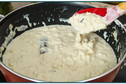 Mungunzá cremoso feito com leite de coco, para você preparar