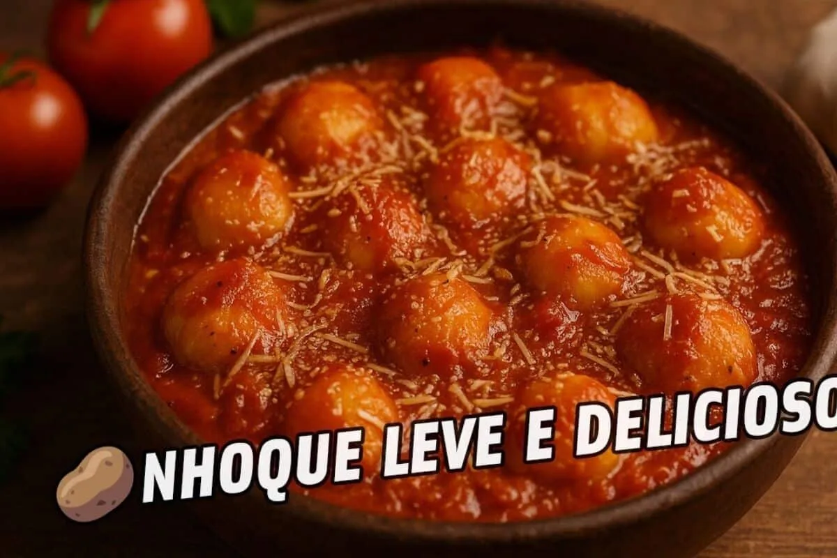 Nhoque de batata com molho caseiro: um clássico que encanta