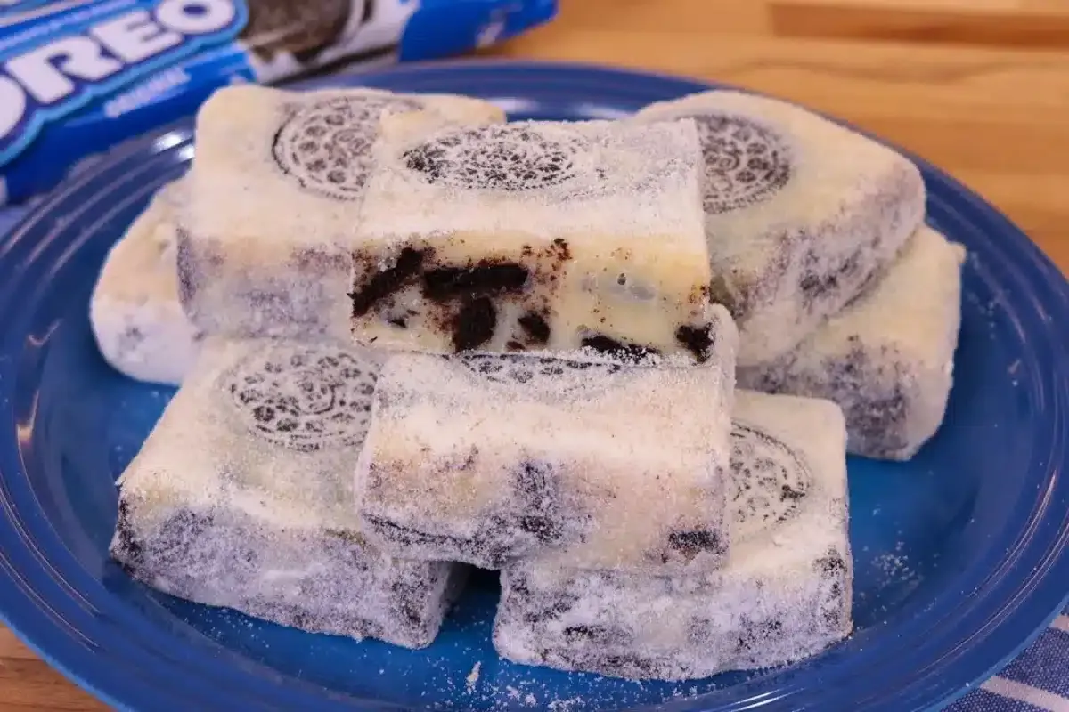 Palha italiana de Oreo fácil de preparar e sem erro, um doce