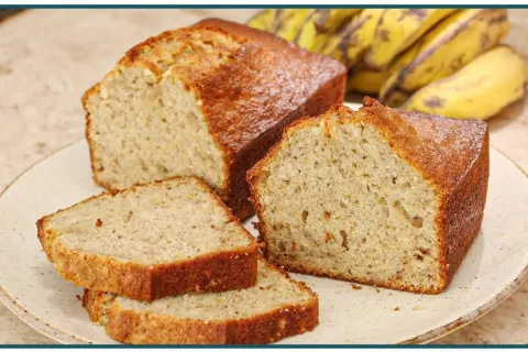 Pão caseiro de banana: pão fácil e rápido para o seu café da