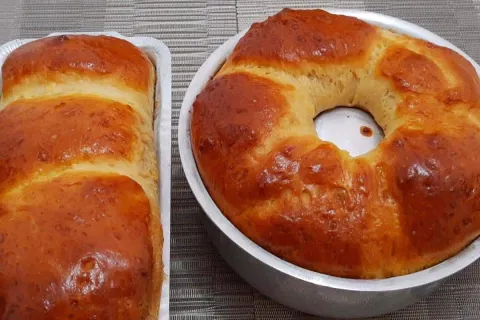 Pão caseiro de liquidificador que cresce bastante mesmo sem 