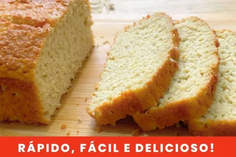 Pão caseiro sem glúten para o café da manhã: só 4 ingredient