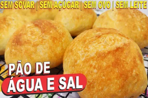 Pão de água e sal ZERO LACTOSE que fica muito gostoso para o