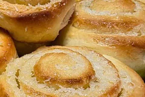 Pão de coco fatias húngaras, super fofinho e molhadinho, ele