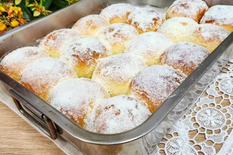 Pão de moça fofinho e perfeito para o lanche da tarde ou caf