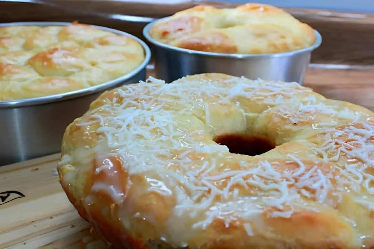 Pão doce sem sovar bem docinho e molhadinho para o lanche da