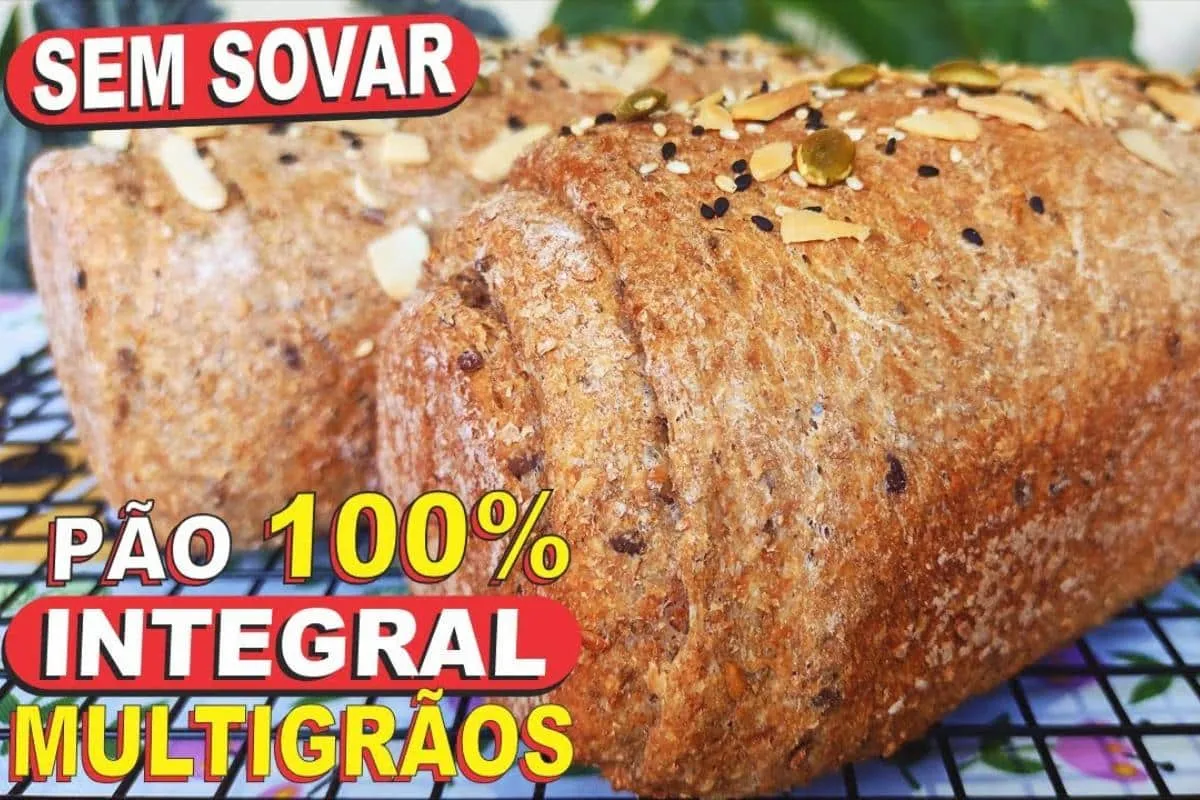 Pão integral multigrãos para deixar sua hora do café mais le