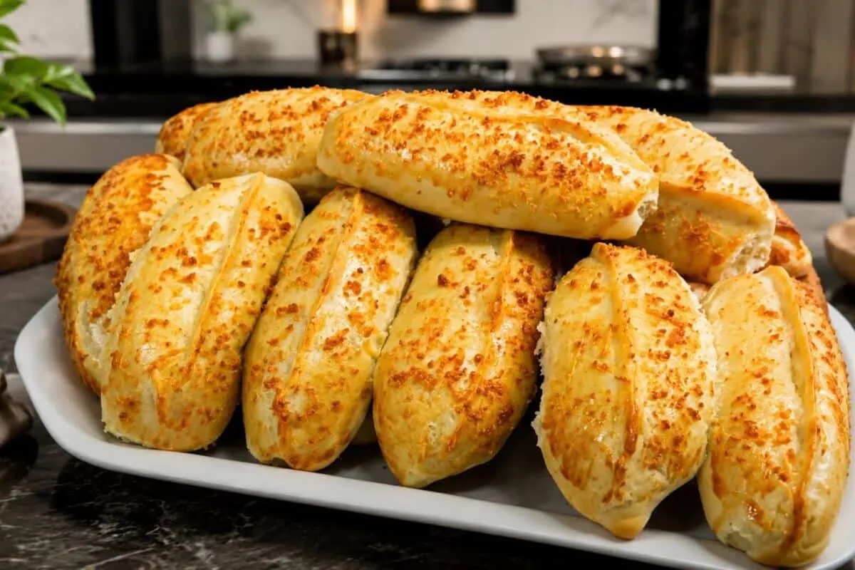 Pãozinho recheado com queijo e linguiça macio e fofinho, que