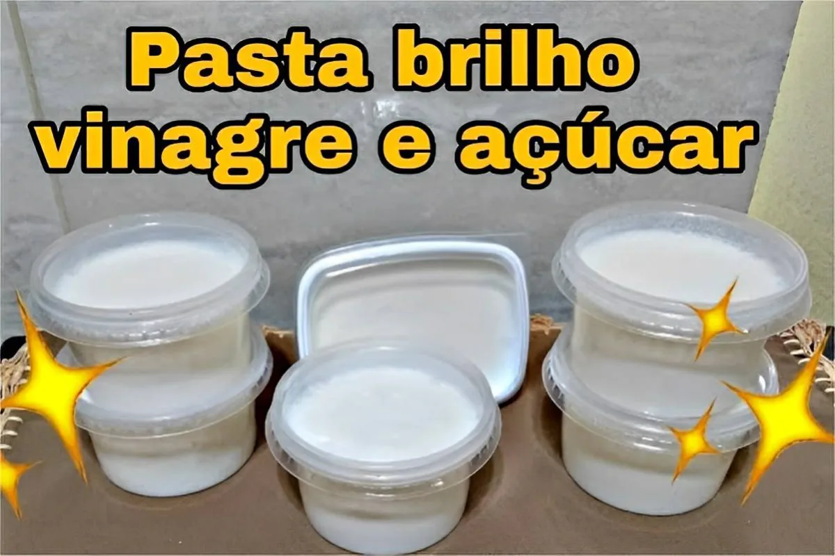 Pasta para dar brilho em panelas e formas de alumínio muito