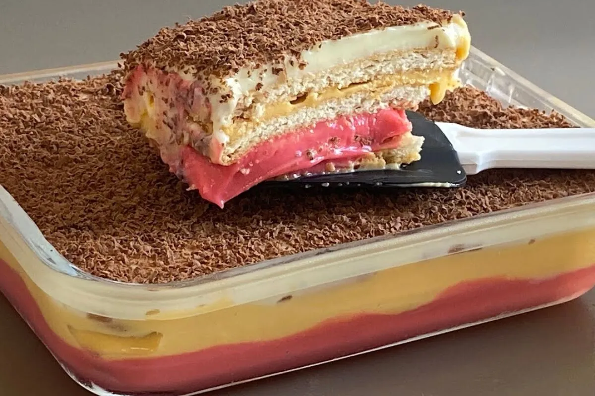 Pavê de 3 sabores: uma sobremesa de liquidificador linda, rá