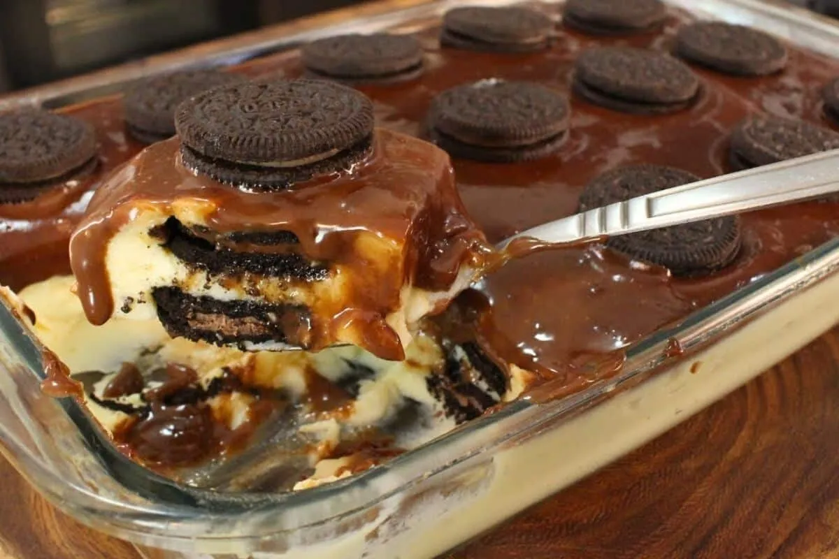 Pavê de Oreo muito fácil de montar, uma  sobremesa gelada qu