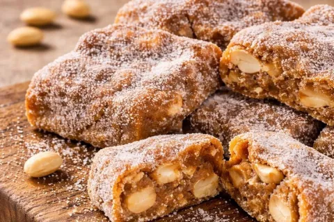 Pé de moça cremoso com bastante amendoim, um doce fácil que 