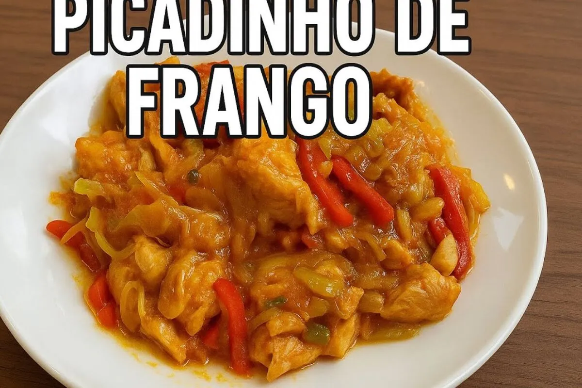 Picadinho de frango suculento e bem temperado, que fica perf