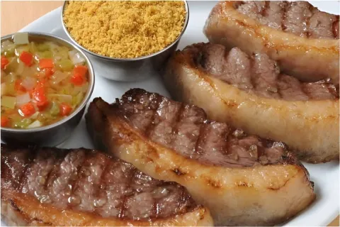 Picanha assada no forno com manteiga de alho prato especial 