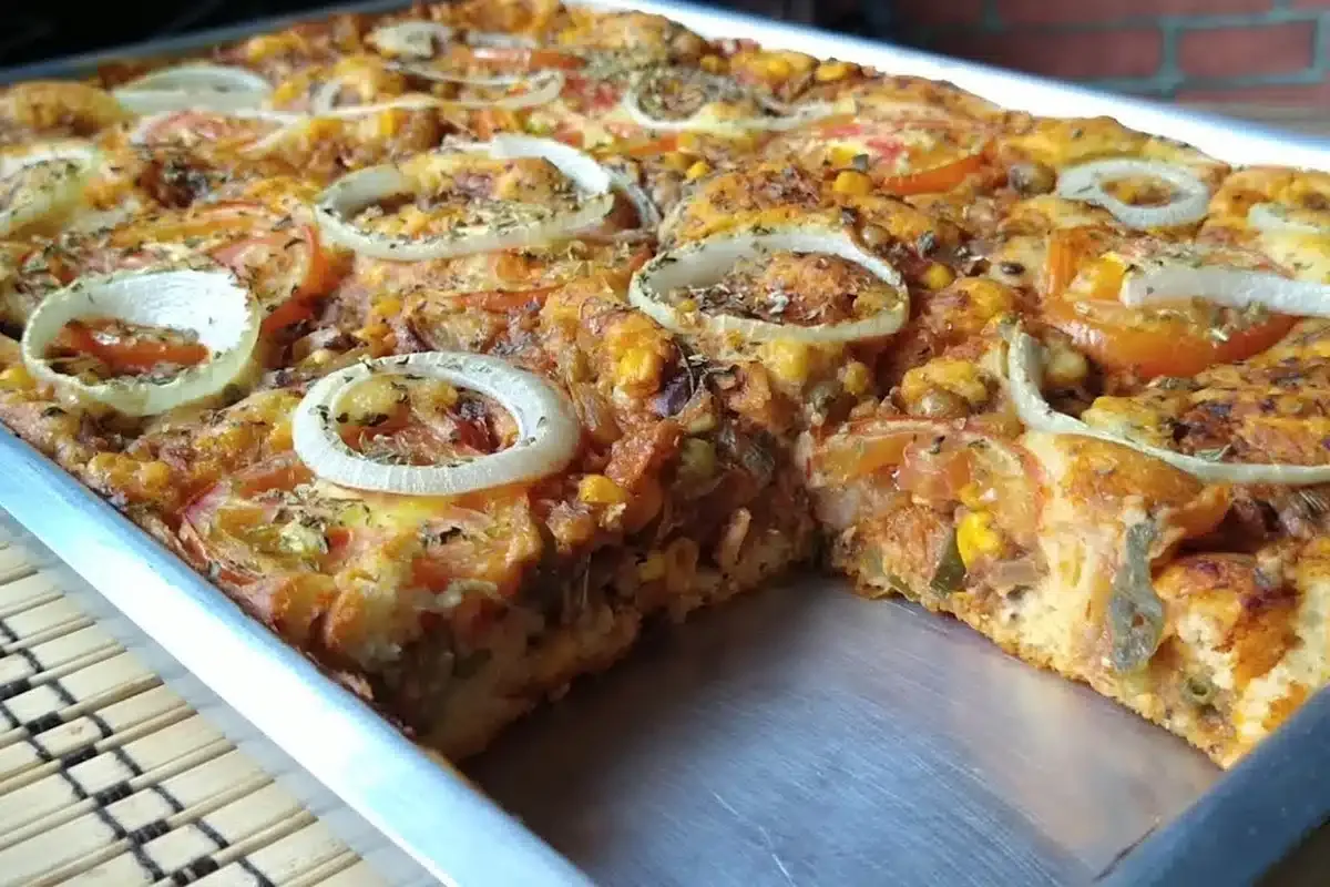 Pizza de sardinha que fez muito sucesso nos anos 90: lá em c