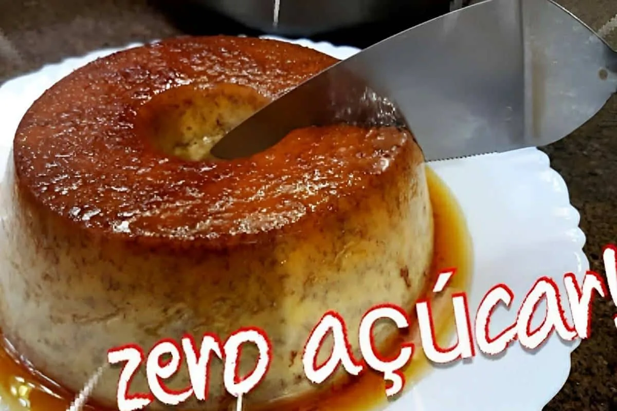 Pudim de banana com apenas 3 ingredientes e sem açúcar fica
