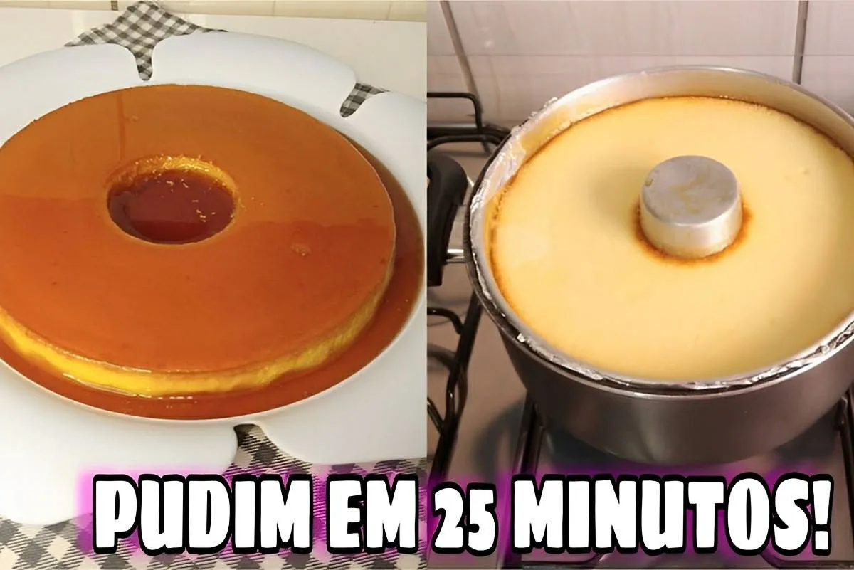 Pudim de leite na boca do fogão fica pronto em apenas 25 min