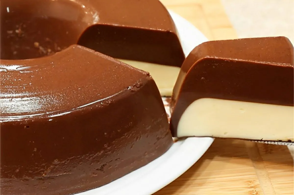 Pudim de Leite Ninho com chocolate um pudim delicioso e dife