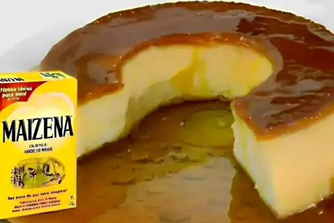 Pudim de maisena muito cremoso que não precisa de gelatina e